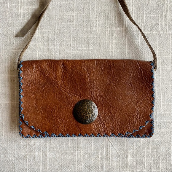Hand Crafted Handbags - Handmade Leather Crossbody Purse Cardholder Bag Hand-Stitched
